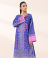 Women's RTW Textured Lawn Blue Printed Boxy Shirt